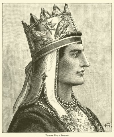 Tigranes, rey de Armenia (grabado) de English School