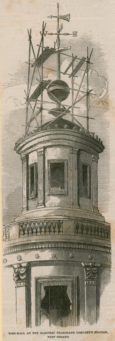 Bola de tiempo en la estación de la Compañía de Telégrafos Eléctricos, West Strand de English School