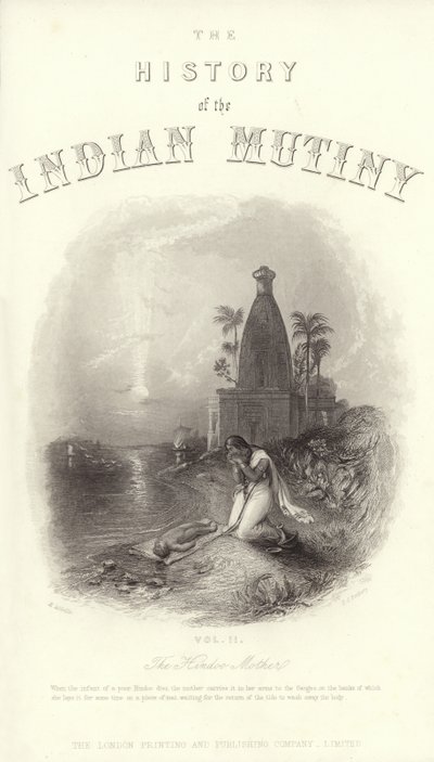 Página de título de La Historia del Motín Indio de English School