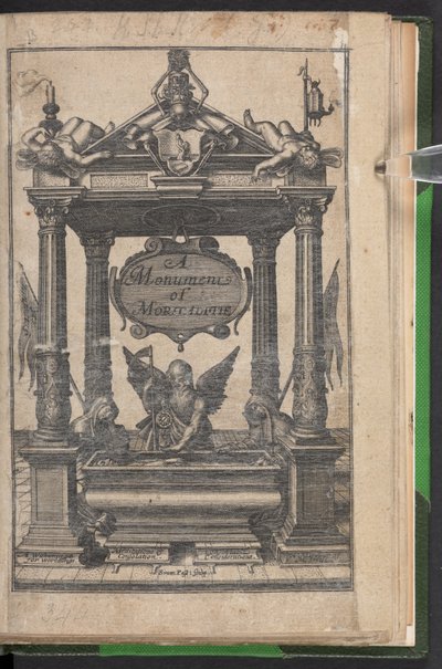 Portada de A Monument of Mortalitie de English School