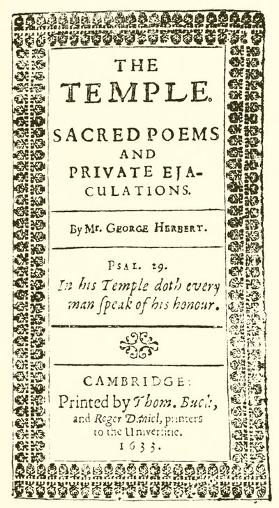 Portada de El Templo de George Herbert de English School
