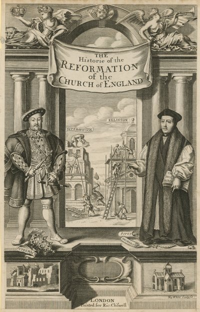 Página de título de La Historia de la Reforma de la Iglesia de Inglaterra de English School