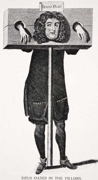 Titus Oates en el cepo de English School