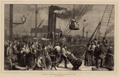 A Escocia por mar - un boceto en Irongate Wharf de English School