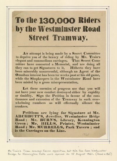 A los 130,000 pasajeros del tranvía de la calle Westminster Road de English School