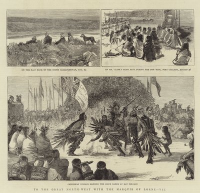 Al Gran Noroeste con el Marqués de Lorne, VII (grabado) de English School