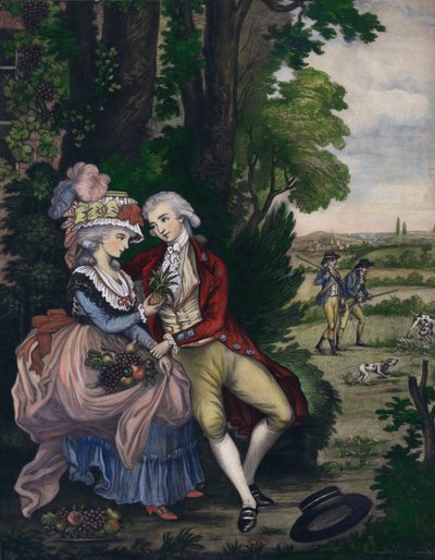 Tom Jones y Sophia Western, escena de la novela cómica de Henry Fielding 