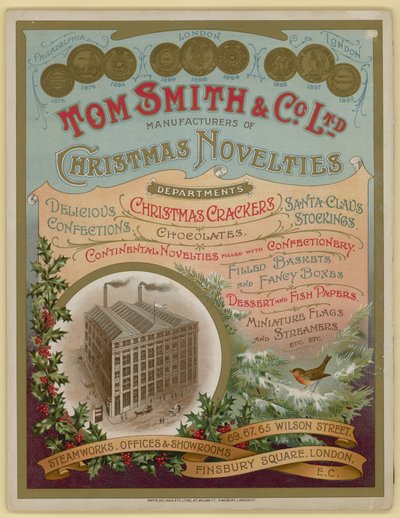 Tom Smith & Co Ltd, Novedades de Navidad, Petardos de Navidad, Portada del Folleto de English School