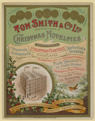 Tom Smith & Co Ltd, Novedades de Navidad, Petardos de Navidad, Portada del Folleto de English School