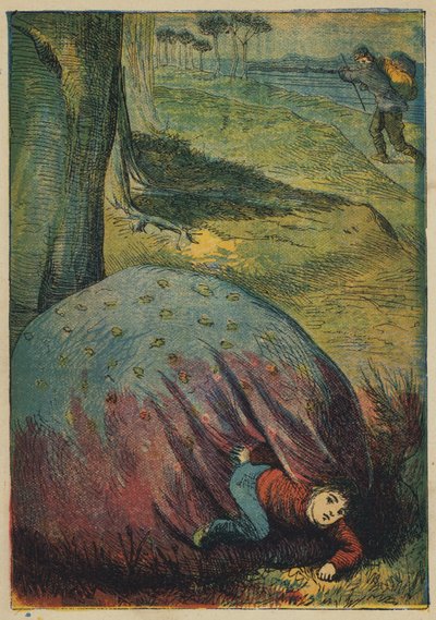 Tom Thumb and the Tinker (litografía en color) de English School