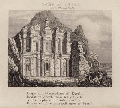 Tumba en Petra, Job III, ver 13 de English School