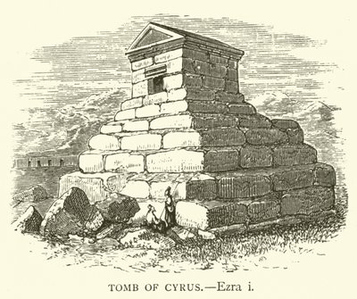 Tumba de Ciro, Esdras, i (grabado) de English School