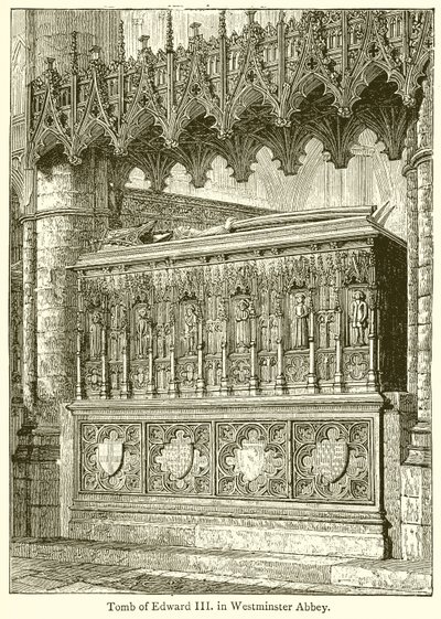 Tumba de Eduardo III en la Abadía de Westminster de English School