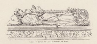 Tumba de Enrique VII e Isabel de York (litografía) de English School