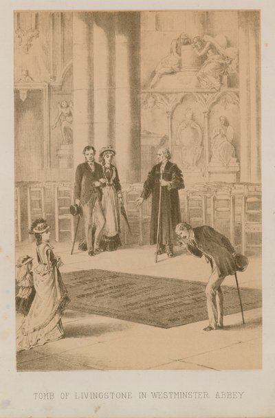 Tumba de Livingstone en la Abadía de Westminster de English School