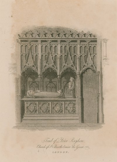 Tumba del Prior Rayhere, Iglesia de San Bartolomé el Grande, Smithfield de English School