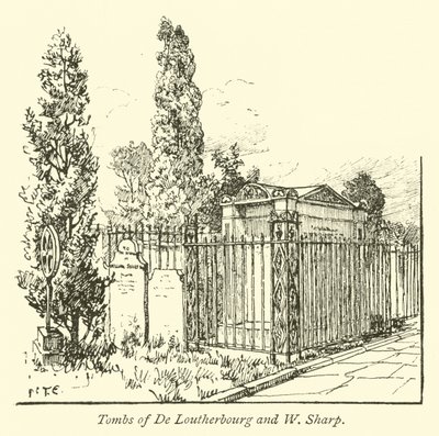 Tumbas de De Loutherbourg y W Sharp de English School