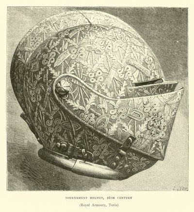 Casco de torneo, siglo XVI de English School