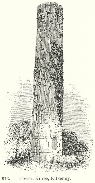 Torre, Kilree, Kilkenny (grabado) de English School