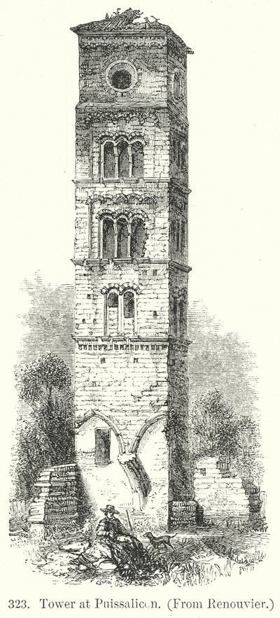 Torre de Puissalicon (grabado) de English School