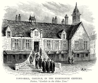 Town-Hall, Carlisle, en el siglo XVIII (grabado) de English School