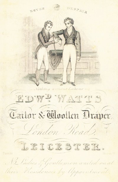 Tarjeta comercial, Edward Watts de English School