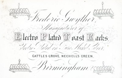 Tarjeta comercial, Frederic Gwyther de English School