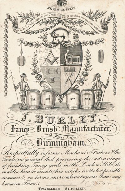 Tarjeta comercial, J Burley de English School