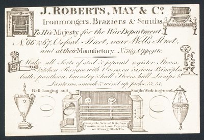 Tarjeta comercial, J Roberts, May & Co de English School