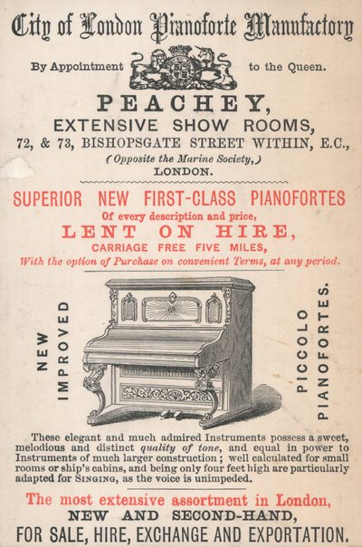 Tarjeta comercial, Peachey de English School