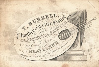 Tarjeta comercial, T Burrell de English School
