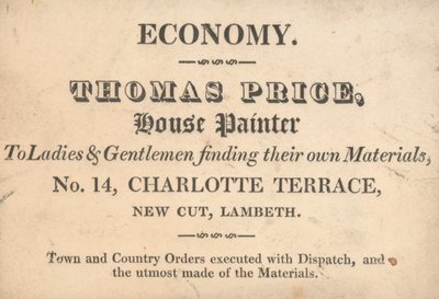 Tarjeta comercial, Thomas Price de English School