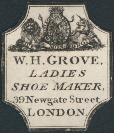 Tarjeta comercial, W H Grove de English School