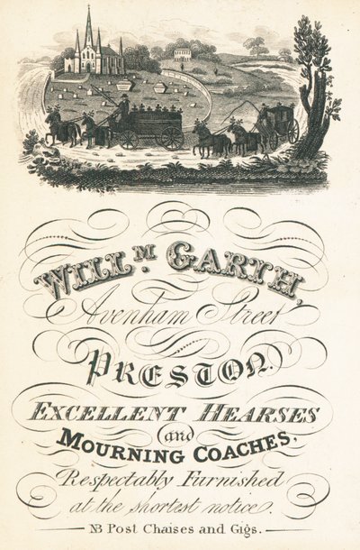 Tarjeta comercial, William Garth de English School