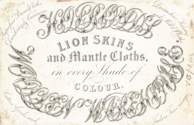 Tarjeta comercial, Woollen Warehouse de English School