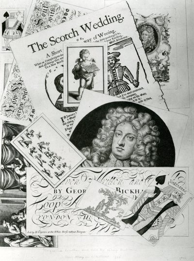 Tarjeta comercial, grabada por George Bickman de English School