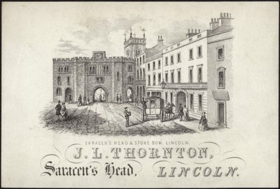 Tarjeta comercial de J L Thornton de English School
