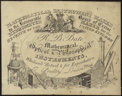 Tarjeta comercial de R B Bate de English School