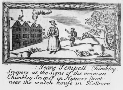 Tarjeta comercial de Jeane Tempell, Chimbley Swepers de English School