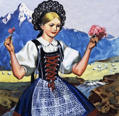 Traje tradicional de Suiza de English School