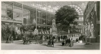 Transepto mirando al norte, Gran Exposición, 1851 de English School