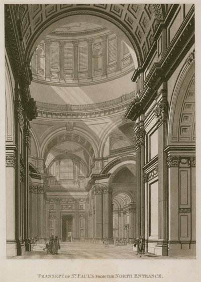 Transepto de la Catedral de San Pablo, Londres, desde la entrada norte de English School