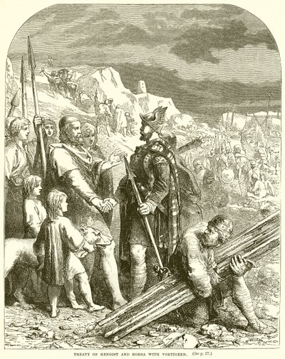 Tratado de Hengist y Horsa con Vortigern de English School
