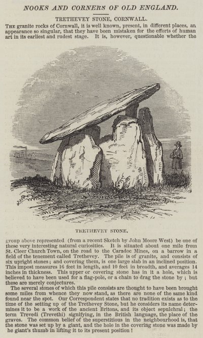 Piedra de Trethevey, Cornualles de English School