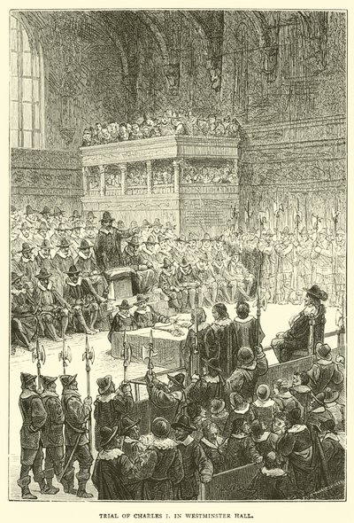 Juicio de Carlos I en Westminster Hall de English School