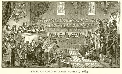 Juicio de Lord William Russell, 1683 de English School