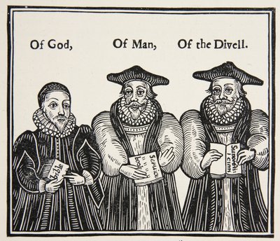 Triple Episcopacie, sátira del Partido Puritano de Laud y los Obispos de la Corte, de un tratado de 1641 de English School