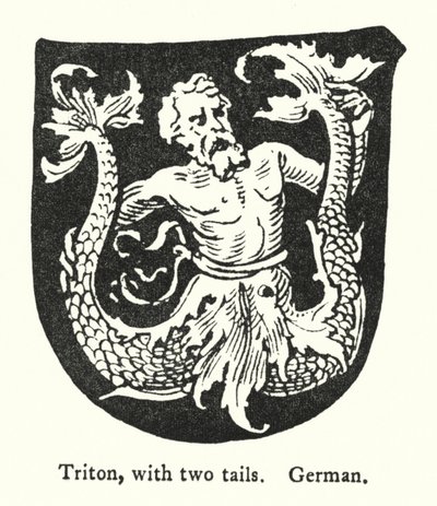 Tritón, con dos colas, alemán de English School