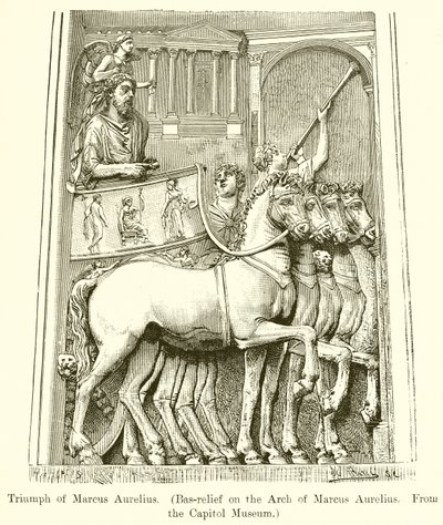Triunfo de Marco Aurelio. (Bajo Relieve en el Arco de Marco Aurelio. Del Museo Capitolino) de English School