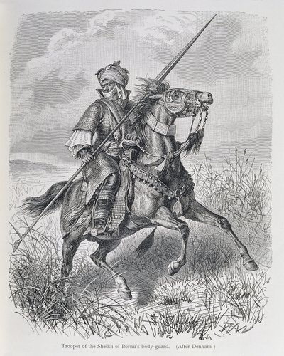 Soldado de la guardia del cuerpo del jeque de Bornu, de 